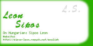 leon sipos business card